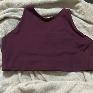 Girlfriend Collective Topanga Sports Bra, Plum, Large